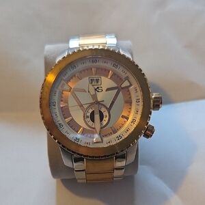 Gold and Silver Men's Watch